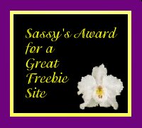 Sassy's Award for a Great Freebie Site